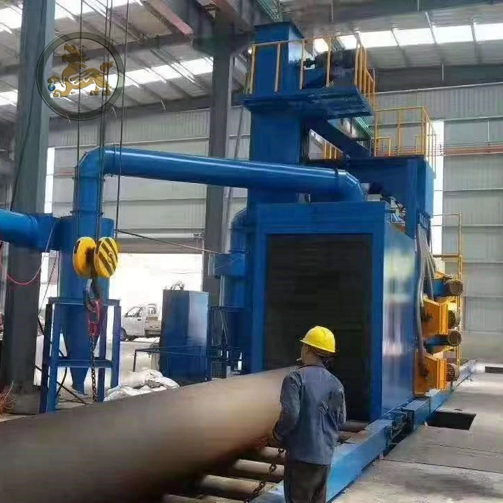 Roller shot blasting machine for pipes (8)